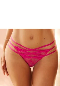 Petite Fleur Gold String »Michelle«, Aus Transparenter Spitze Mit Gekreuzten Bändern