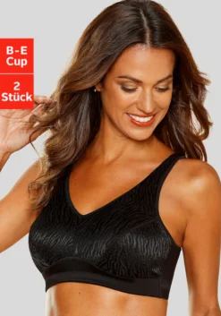 Nuance Entlastungs-BH, (Packung, 2 Stück), Mit Glanzjacquard