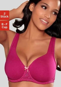 Nuance T-Shirt-BH, (Packung, 2 Stück), Mit Bügel Und Ungefütterten Cups, Basic Dessous