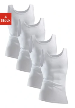 Clipper Unterhemd, (4 St.), Aus Feinripp