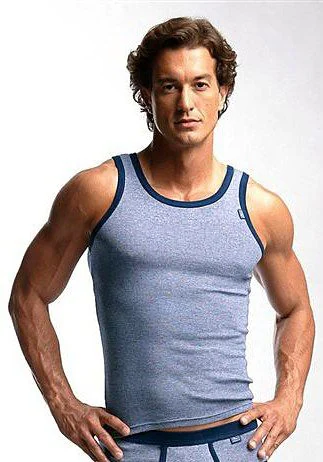 Clipper Exclusive Unterhemd, (3 St.), Modische Optik: Jeans Meliert, Tolle Baumwoll-Qualität - Image 2