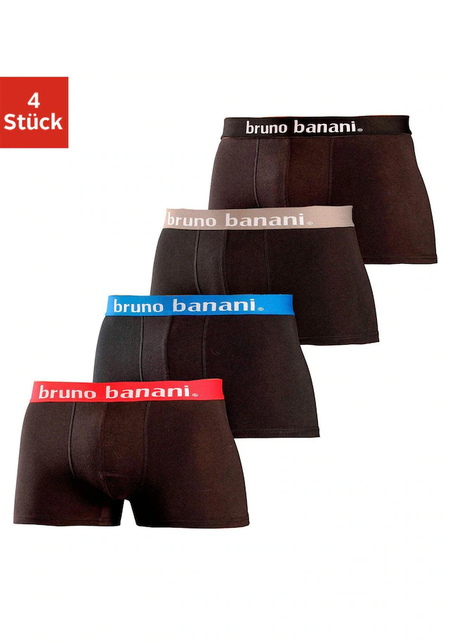 Bruno Banani Boxer, (Packung, 4 St.), Mit Kontrast-Webbund - Image 3