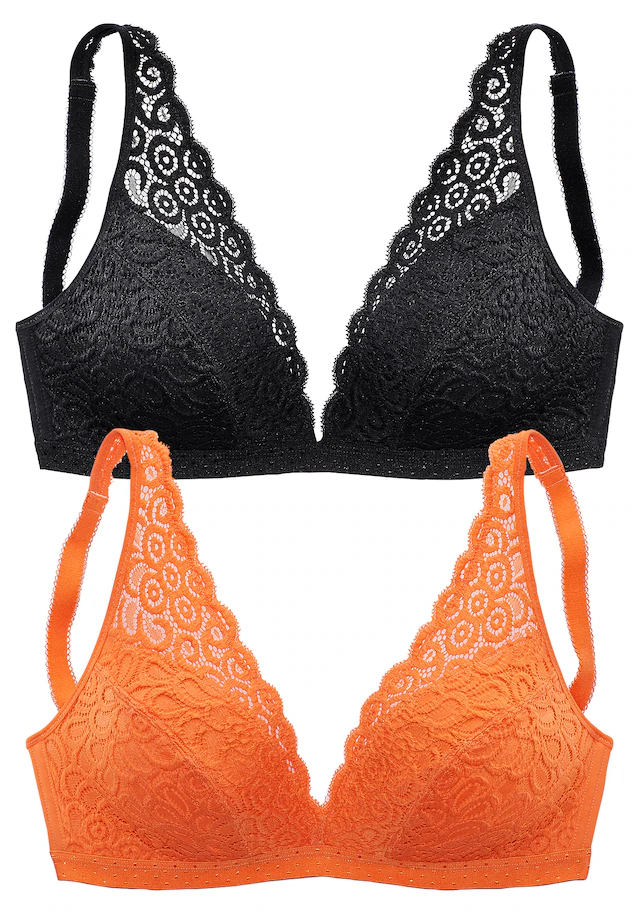 Petite Fleur Bralette-BH, (Packung, 2 Stück), Ohne Bügel Aus Spitze, Dessous - Image 16