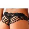 Petite Fleur Gold String-Ouvert, Dessous Mit Edler Guipure Stickerei