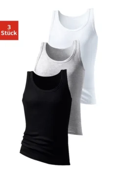 H.I.S Tanktop »Feinripp«, (3 Tlg.), Ohne Seitennähte