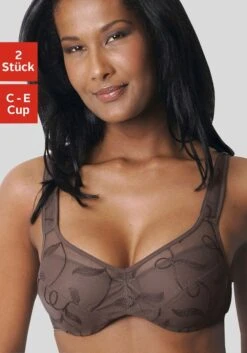 Petite Fleur Minimizer-BH, (Packung, 2 Stück), Mit Bügel Und Schöner Stickerei, Basic Dessous