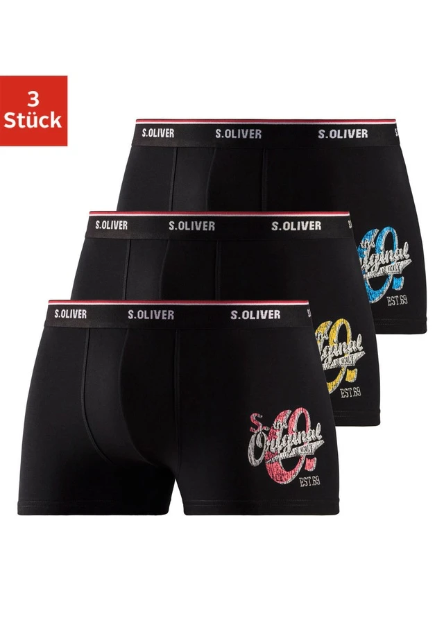 S.Oliver Boxer, (Packung, 3 St.), Mit Print Auf Dem Bein - Image 8