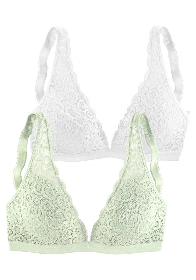 Petite Fleur Bralette-BH, (Packung, 2 Stück), Ohne Bügel Aus Spitze, Dessous - Image 13