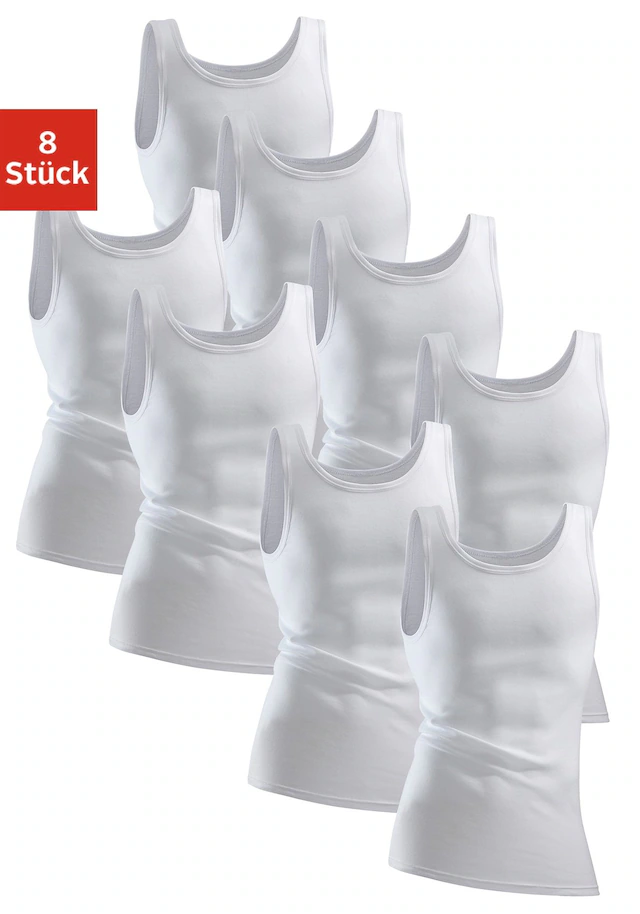 Clipper Unterhemd, (8 St.), Aus Feinripp