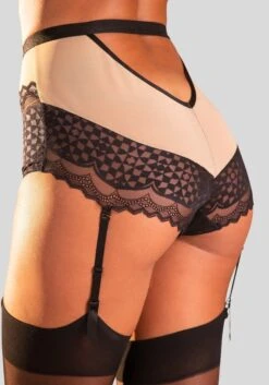 Petite Fleur Gold High-Waist-Slip, Mit Abnehmbaren Strapsen