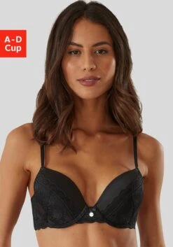 S.Oliver Push-up-BH »Adèle«, Mit Graphischer Spitze Und Metallaccessoire, Dessous