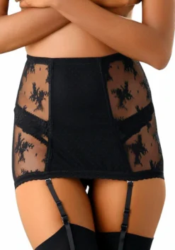 Petite Fleur Gold Strapsgürtel, Mit Transparenter Spitze An Den Seiten, Sexy Dessous