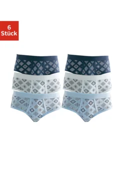 Clipper Slip, (Packung, 6 St.), Mit Eingriff, Schöne Feinripp-Qualität Aus Reiner Baumwolle