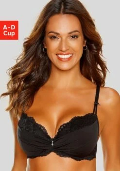 Vivance Push-up-BH, Mit Extravaganter Raffung In Satin-Optik