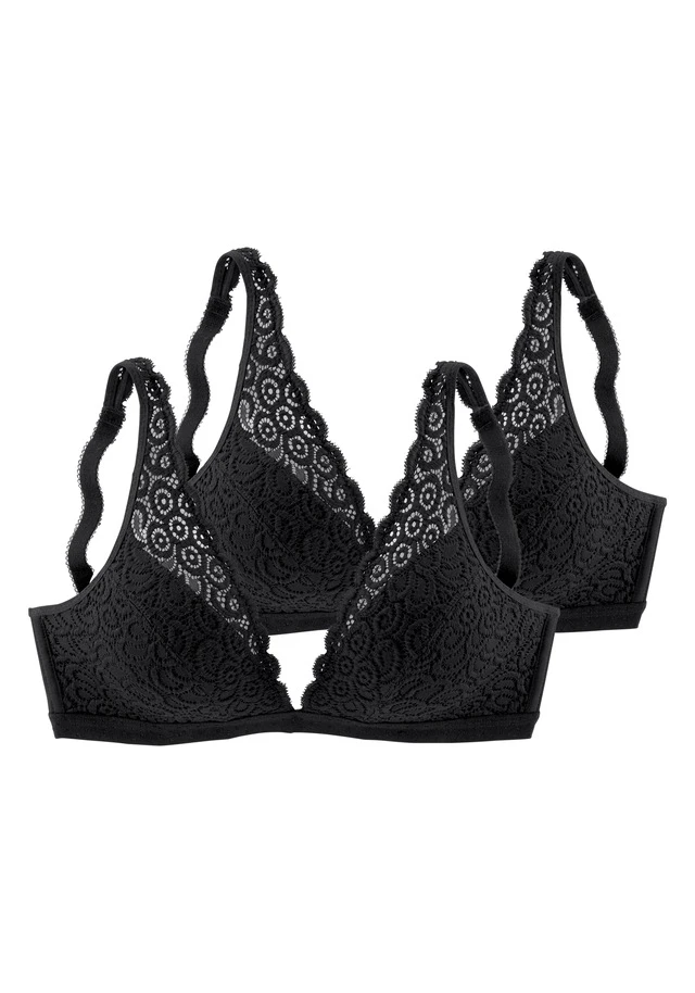 Petite Fleur Bralette-BH, (Packung, 2 Stück), Ohne Bügel Aus Spitze, Dessous - Image 20