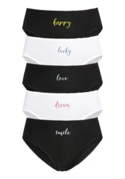 Vivance Jazz-Pants Slips, (Packung, 5 St.), Mit Elastischer Mäusezähnchenkante