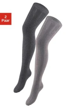 Lavana Overknees, (2 Paar), In Melangequalität
