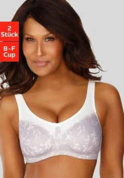 Petite Fleur Entlastungs-BH, (Packung, 2 Stück), Mit Weichem Unterbrustgummi, Basic Dessous
