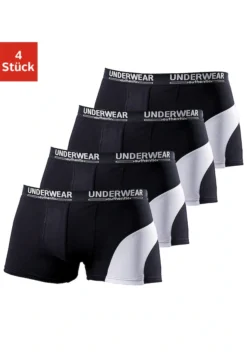 AUTHENTIC UNDERWEAR Hipster, (Packung, 4 St.), Mit Kontrastfarbenen Einsatz