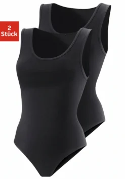 Vivance Shirtbody, (2er-Pack), Aus Baumwoll-Stretch-Qualität