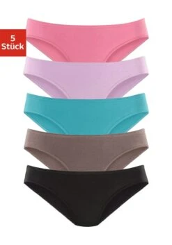 Petite Fleur Bikinislip, (Packung, 5 St.), In Baumwoll-Stretch
