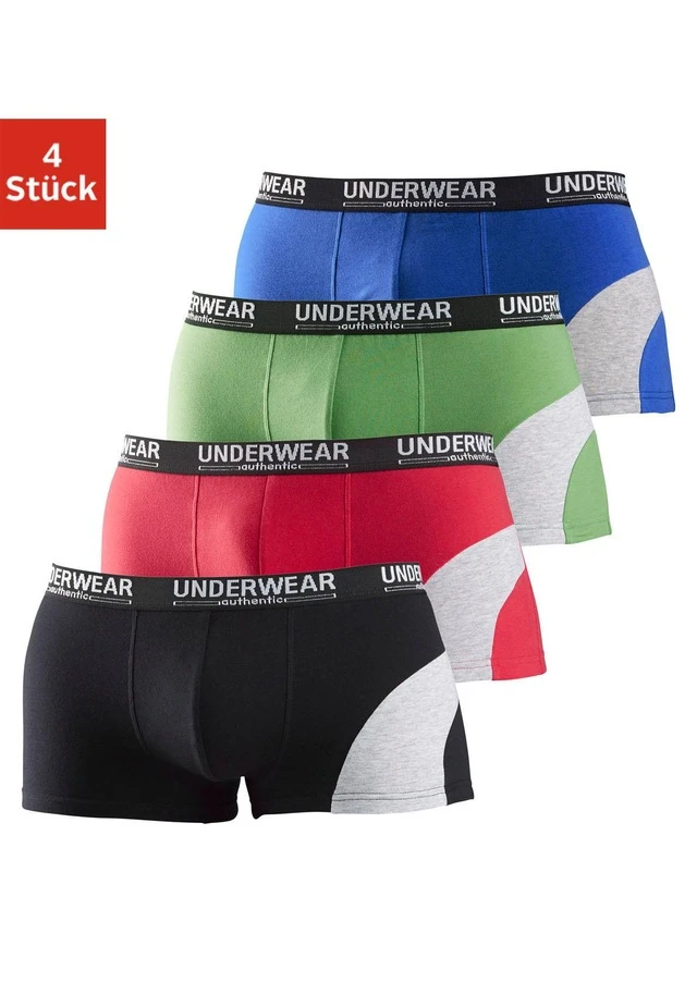 AUTHENTIC UNDERWEAR Hipster, (Packung, 4 St.), Mit Kontrastfarbenen Einsatz - Image 5