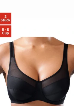 Petite Fleur Bügel-BH, (Packung, 2 Stück), Aus Microtouch-Material, Basic Dessous
