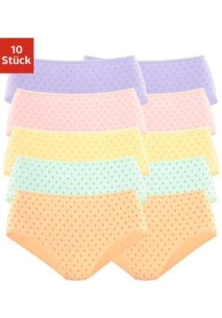 Petite Fleur Hüftslip, (Packung, 10 St.), Mit Schönem Pünktchendruck