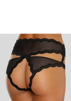 Petite Fleur Gold Slip-Ouvert, Hinten Mit Verführerischer Ouvert-Öffnung