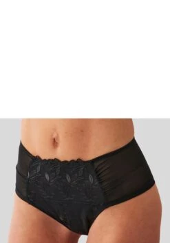 Nuance High-Waist-Slip, Vorne Aus Floraler, Unterlegter Stickerei Spitze