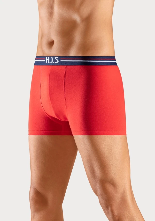 H.I.S Boxer, (Packung, 5 St.), Mit Streifen Und Markenlogo Im Bund - Image 9