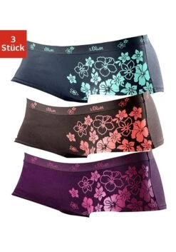 S.Oliver Panty, (Packung, 3 St.), Mit Floralem Druck