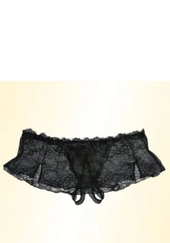 Petite Fleur Gold Stringpanty-Ouvert, Aus Vollspitze
