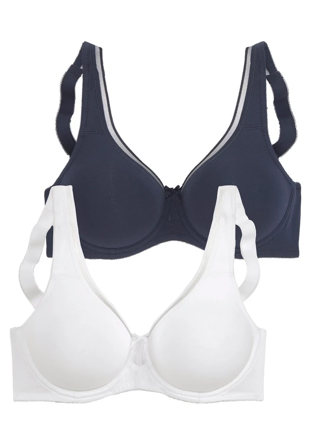 Petite Fleur Minimizer-BH, (Packung, 2 Stück), Aus Baumwolle Mit Nahtlosen Ungefütterten Cups, Basic Dessous - Image 17
